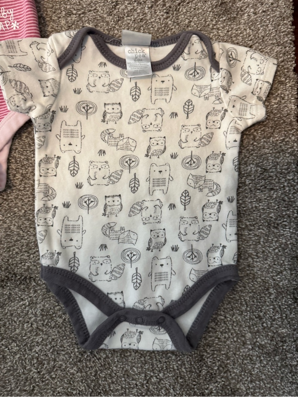 Baby girl lot of 4 one-pieces & 1 pant 3-6 months Baby Gap Chick Pea Koala Pink - Picture 2 of 13